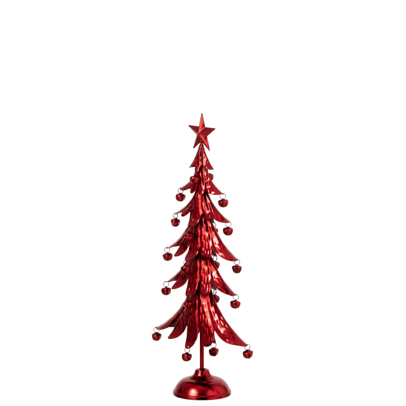Sapin de Noël à poser en métal rouge 56 cm Veerora J-Line - 3