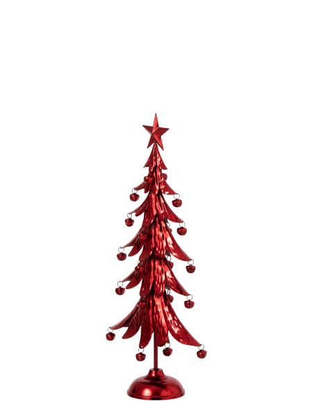 Sapin de Noël à poser en métal rouge 56 cm Veerora J-Line - 3
