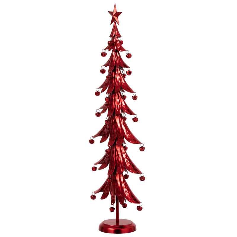 Sapin de Noël à poser métal rouge 25x13x78,5 cm Veerora J-Line - 2