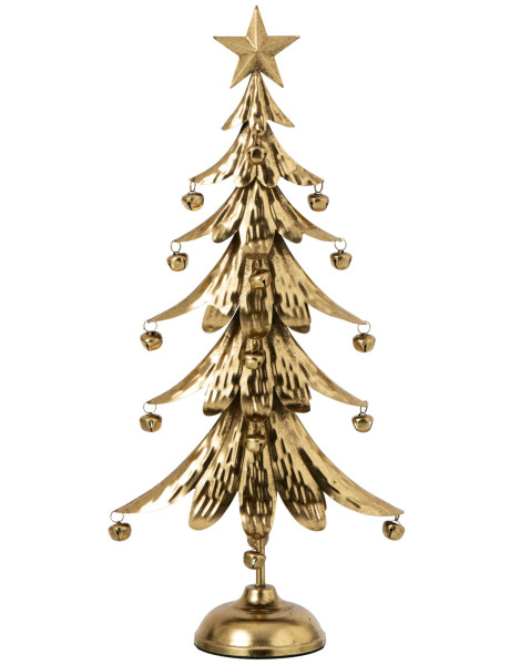 Sapin de Noël à poser métal doré 56 cm Veerora J-Line - 1