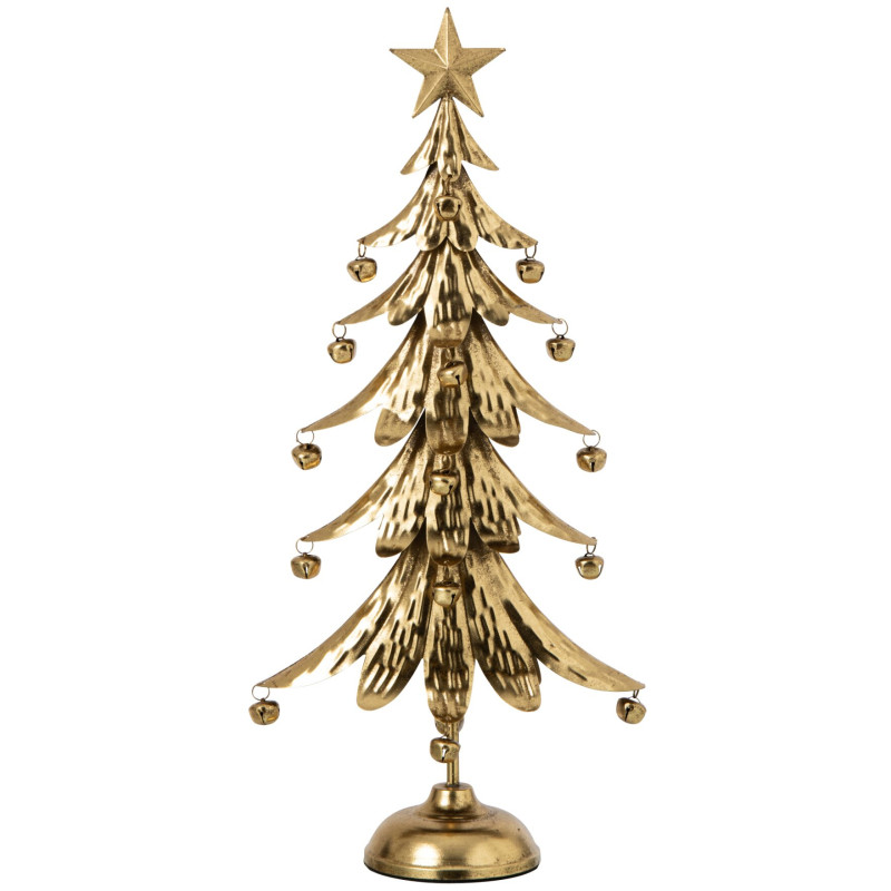 Sapin de Noël à poser métal doré 56 cm Veerora J-Line - 1