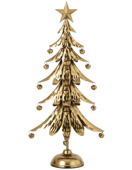 Sapin de Noël à poser métal doré 56 cm Veerora J-Line - 1