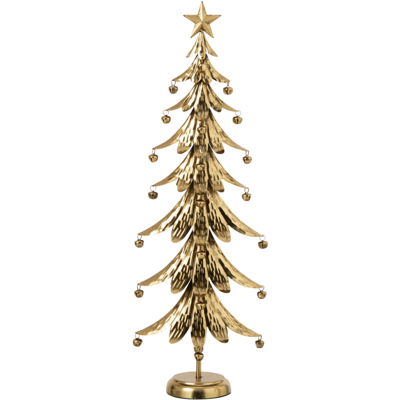 Sapin de Noël à poser métal doré 78,5 cm Veerora J-Line - 1