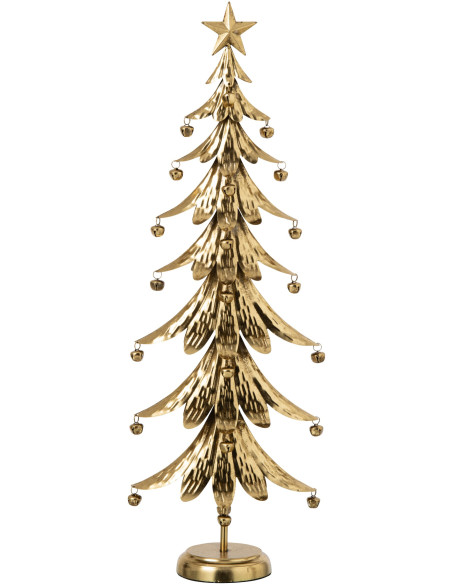 Sapin de Noël à poser métal doré 78,5 cm Veerora J-Line - 1