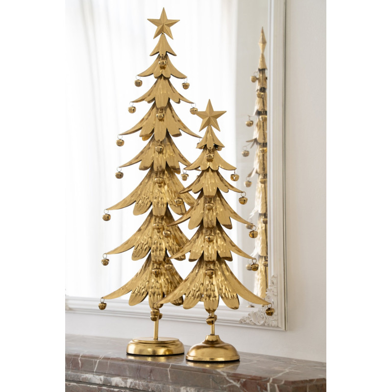 Sapin de Noël à poser métal doré 78,5 cm Veerora J-Line - 2