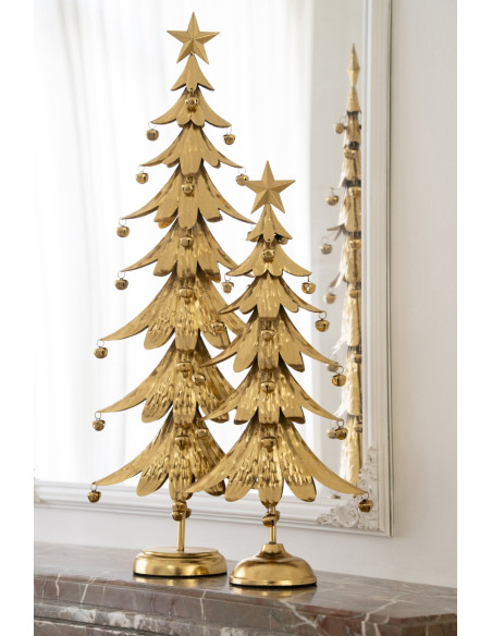 Sapin de Noël à poser métal doré 78,5 cm Veerora J-Line - 2