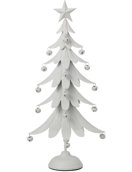 Sapin de Noël à poser métal blanc 25,5x11,5x56 cm Veerora J-Line - 1