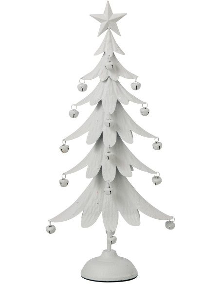 Sapin de Noël à poser métal blanc 25,5x11,5x56 cm Veerora J-Line - 1
