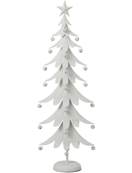 Sapin de Noël à poser métal blanc 25x13x78,5 cm Veerora J-Line - 1