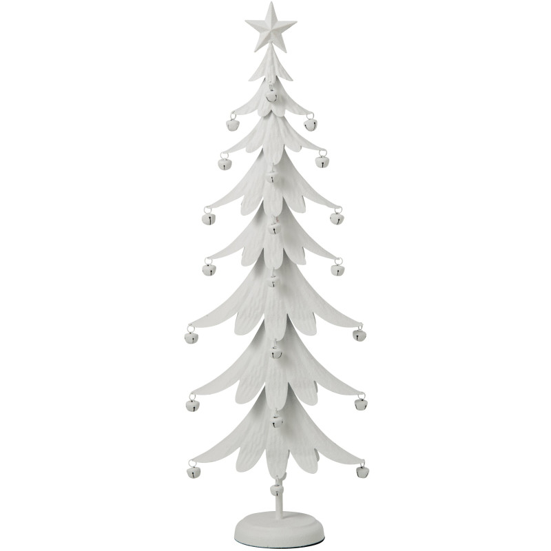 Sapin de Noël à poser métal blanc 25x13x78,5 cm Veerora J-Line - 1