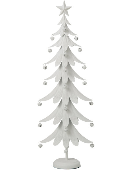 Sapin de Noël à poser métal blanc 25x13x78,5 cm Veerora J-Line - 1