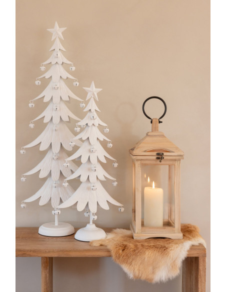 Sapin de Noël à poser métal blanc 25x13x78,5 cm Veerora J-Line - 2