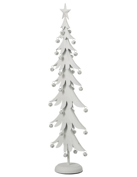 Sapin de Noël à poser métal blanc 25x13x78,5 cm Veerora J-Line - 3