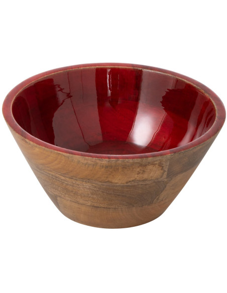 Saladier en bois de manguier bordeaux 24,1 cm Sannora J-Line - 1
