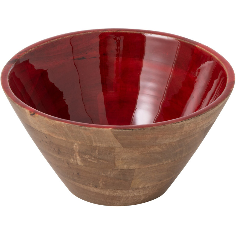 Grand saladier en bois de manguier bordeaux 30,5 cm Sannora J-Line - 1
