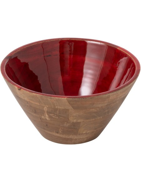 Grand saladier en bois de manguier bordeaux 30,5 cm Sannora J-Line - 1