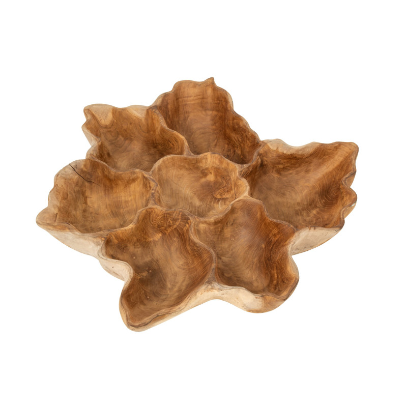 Grande coupe décorative en teck naturel 64x54x17 cm Hendmar J-Line - 2