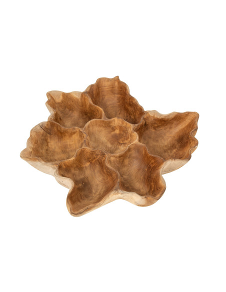 Grande coupe décorative en teck naturel 64x54x17 cm Hendmar J-Line - 2