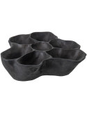Grande coupe décorative en teck brun foncé 64x54x17 cm Hendmar
