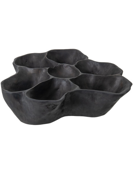 Grande coupe décorative en teck brun foncé 64x54x17 cm Hendmar J-Line - 1