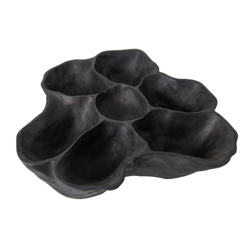 Grande coupe décorative en teck brun foncé 64x54x17 cm Hendmar J-Line - 2