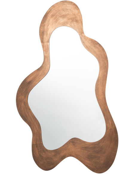 Grand miroir mural organique en métal bronze 95x163,5 cm Mireike J-Line - 1