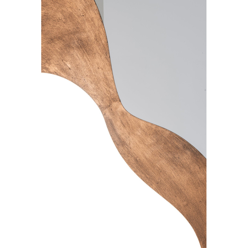 Grand miroir mural organique en métal bronze 95x163,5 cm Mireike J-Line - 3