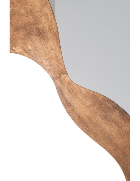 Grand miroir mural organique en métal bronze 95x163,5 cm Mireike J-Line - 3