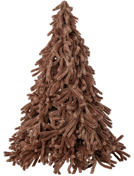 Sapin de Noël en polyester duveteux camel 180 cm Svenout J-Line - 1