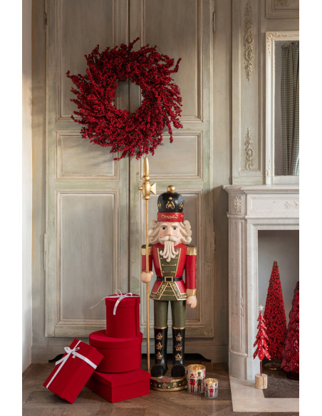 Casse-noisette géant extérieur rouge en résine 110 cm Rijkmar J-Line - 2