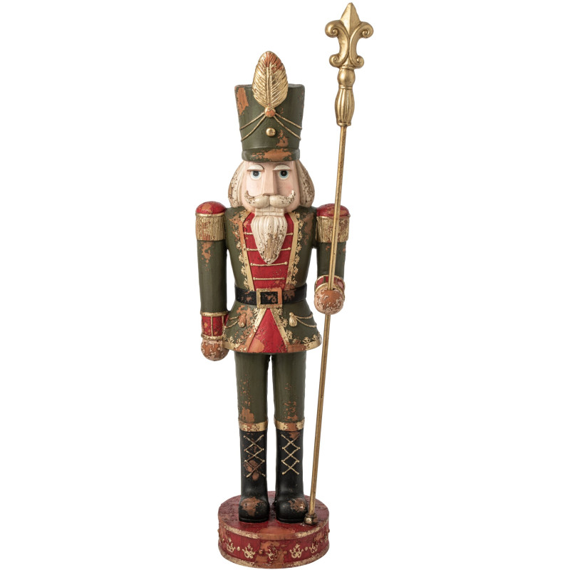 Casse-noisette géant extérieur en résine vert et rouge 131 cm Rijkmar J-Line - 1