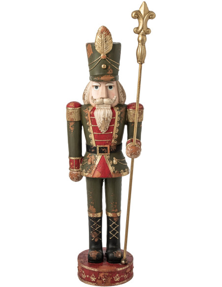 Casse-noisette géant extérieur en résine vert et rouge 131 cm Rijkmar J-Line - 1