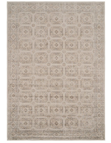 Tapis oriental vintage gris grège en viscose 160x230 cm Lerivo Ixia - 1