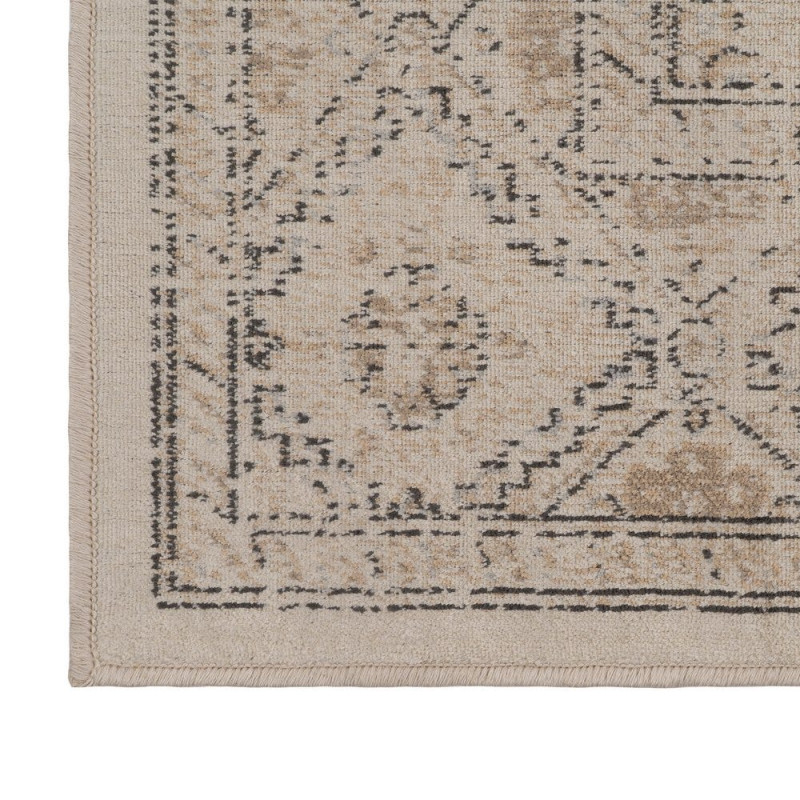 Tapis oriental vintage gris grège en viscose 160x230 cm Lerivo Ixia - 5