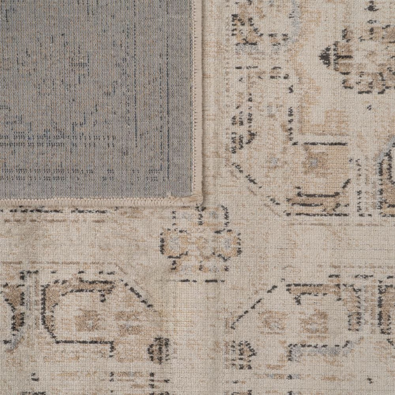 Tapis oriental vintage gris grège en viscose 160x230 cm Lerivo Ixia - 6
