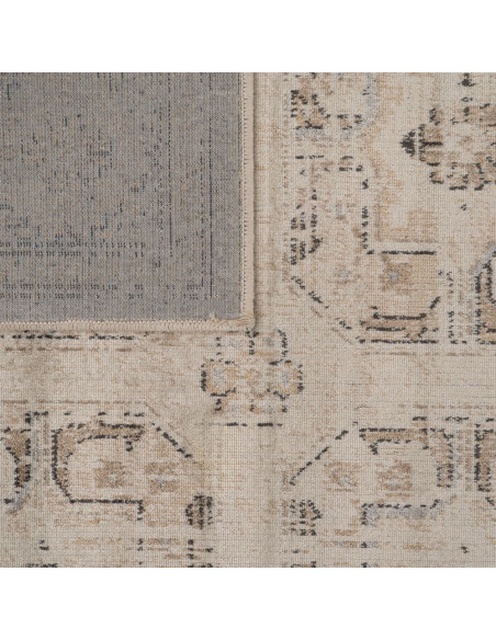 Tapis oriental vintage gris grège en viscose 160x230 cm Lerivo Ixia - 6