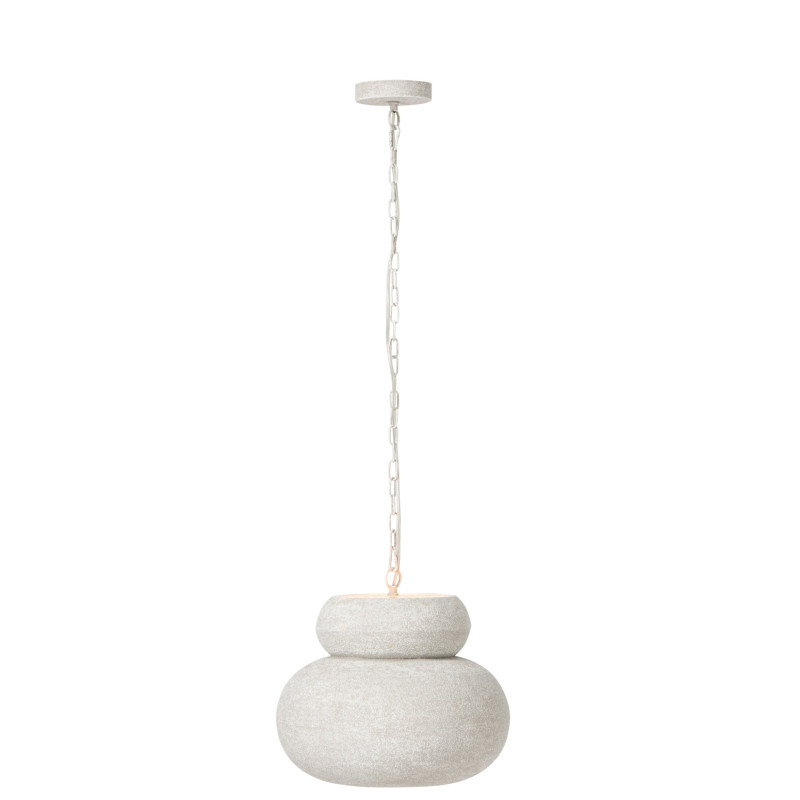 Suspension blanche design organique métal Ø36 cm Noerike J-Line - 2