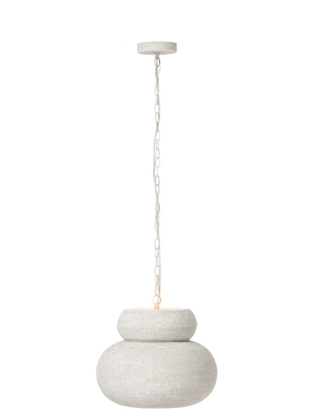 Suspension blanche design organique métal Ø36 cm Noerike J-Line - 2