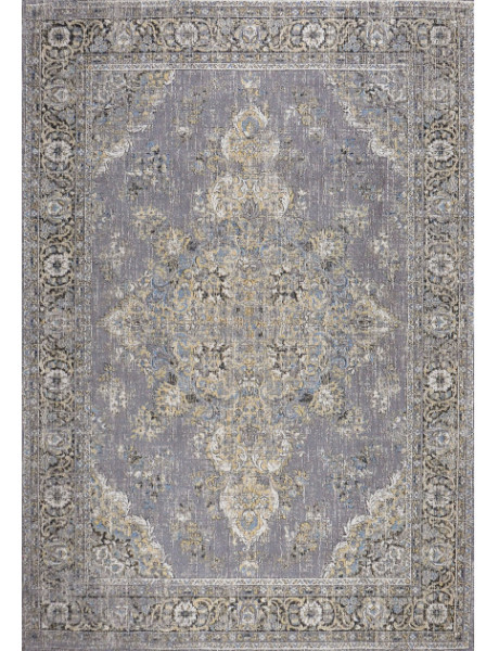 Tapis vintage oriental gris coton chenille 160x230 cm Aristocrat  - 1