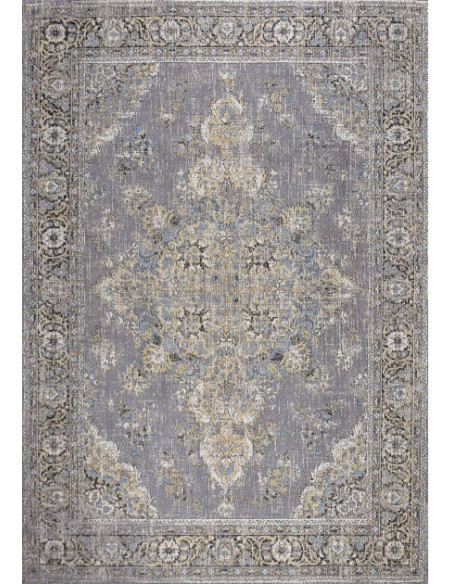 Tapis vintage oriental gris coton chenille 160x230 cm Aristocrat  - 1