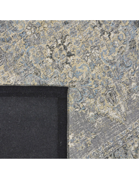 Tapis vintage oriental gris coton chenille 160x230 cm Aristocrat  - 4