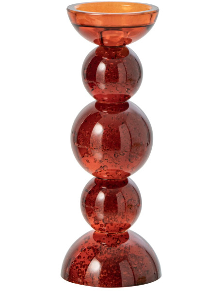 Bougeoir boules en verre bronze ambré 27,5 cm Rensven J-Line - 1