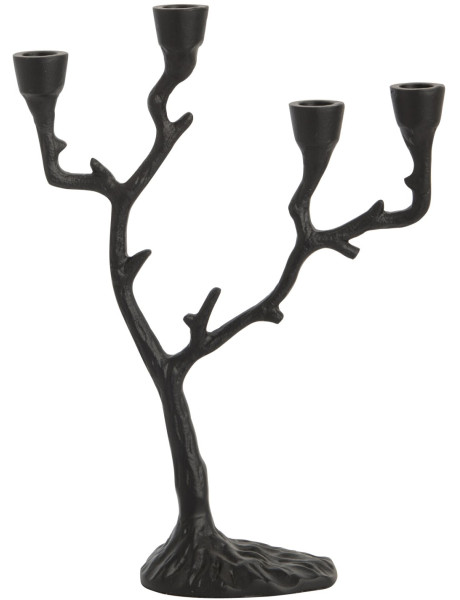 Chandelier ramures de cerf noir en aluminium 26x9x36 cm Aernwin J-Line - 1