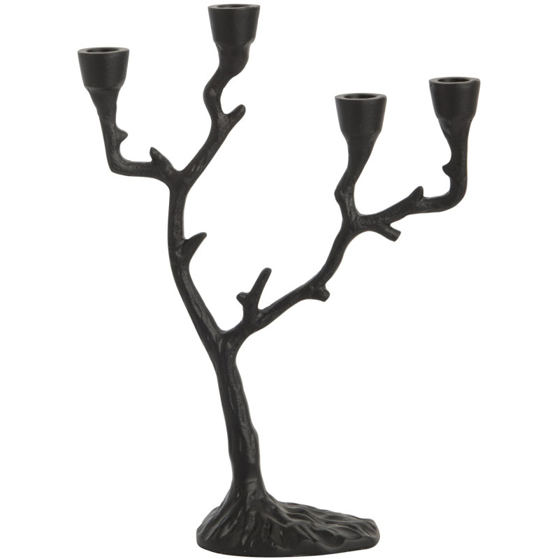 Chandelier ramures de cerf noir en aluminium 26x9x36 cm Aernwin J-Line - 1