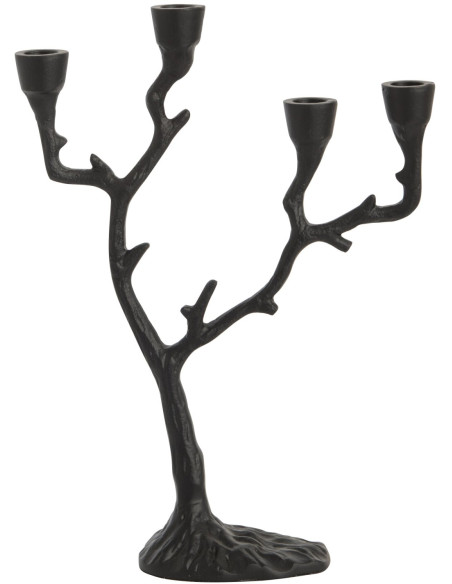 Chandelier ramures de cerf noir en aluminium 26x9x36 cm Aernwin J-Line - 1