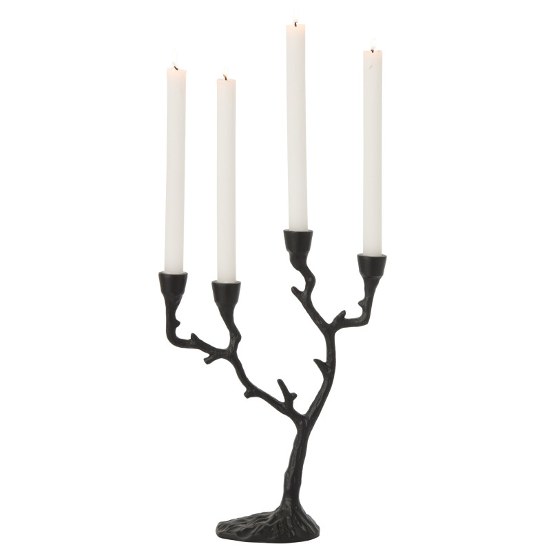 Chandelier ramures de cerf noir en aluminium 26x9x36 cm Aernwin J-Line - 2