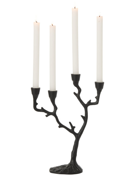 Chandelier ramures de cerf noir en aluminium 26x9x36 cm Aernwin J-Line - 2