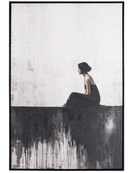 Tableau femme noir et blanc sur toile 80x120 cm Advero Ixia - 1