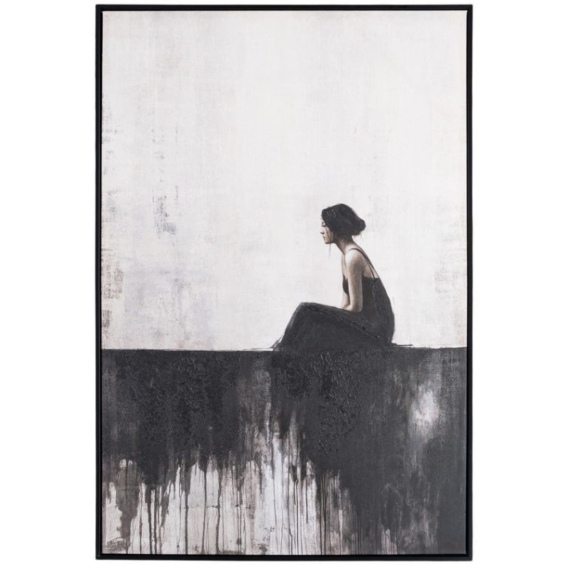 Tableau femme noir et blanc sur toile 80x120 cm Advero Ixia - 1
