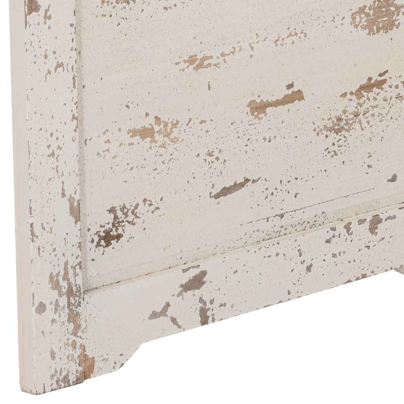 Porte décorative blanche en bois et fer forgé 68x178 cm Esmarina  - 5